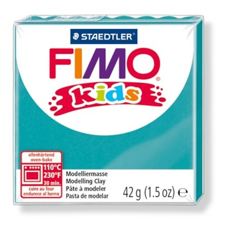 Clay, 42 g, combustible, FIMO "Kids", turquoise