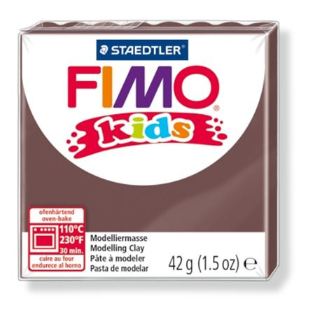 Clay, 42 g, combustible, FIMO "Kids", brown
