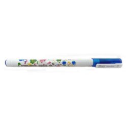   Golyóstoll, 0,3 mm, kupakos, FLEXOFFICE "Monstar", kék