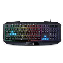   Billentyűzet, vezetékes, USB, HUN, gaming, GENIUS "Scorpion K215"