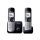 Telefon, vezeték nélküli, telefonpár, PANASONIC "KX-TG6812PDB Duo", fekete