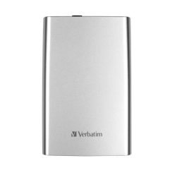   2.5" HDD (hard disk drive), 2TB, USB 3.0, VERBATIM, silver