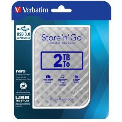  2.5" HDD (hard disk drive), 2TB, USB 3.0, VERBATIM "Store n Go", silver