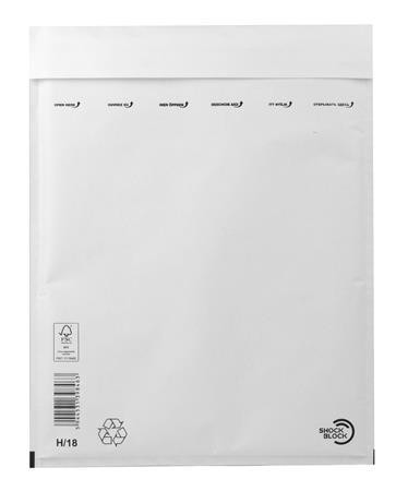 Air cushion bag, 290x370 mm outside, 270x360 mm inside, VICTORIA PAPER, "W8", white