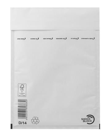 Air cushion bag, 200x275 mm outside, 180x265 mm inside, VICTORIA PAPER, "W4", white
