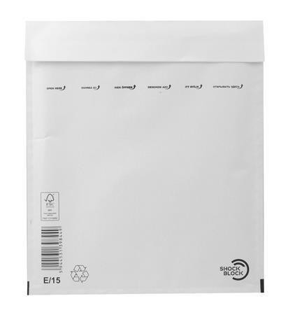 Air cushion bag, 240x275 mm outside, 220x265 mm inside, VICTORIA PAPER, "W5", white