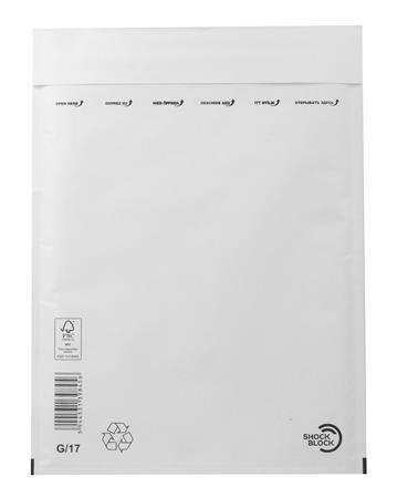 Air cushion pouch, 250x350 mm outside, 225x340 mm inside, A4+, VICTORIA PAPER, "W7", white