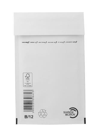 Air cushion bag, 140x225 mm outside, 120x215 mm inside, VICTORIA PAPER, "W2", white