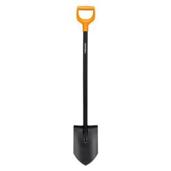 Ásó, hegyes, FISKARS "Solid", fekete