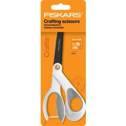   General non-stick scissors, 21 cm, FISKARS "Titanium", white