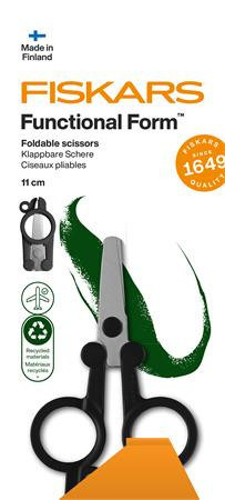 Folding scissors, 11 cm, FISKARS "Functional Form Renew", black