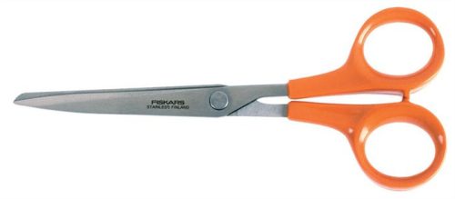 Scissors, paper cutter, 17 cm, FISKARS "Classic" orange