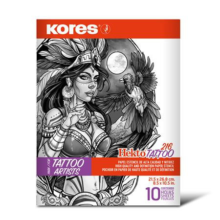 Indigo for tattoo, 21,5 x 26,8 cm, KORES "Tattoo", 10 sheets