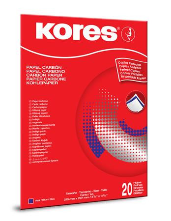 Indigo, A4, manual, KORES, 20 sheets, blue