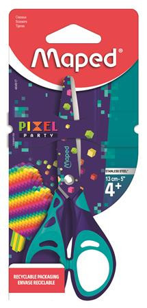 School scissors, 13 cm, MAPED "Pixel Party"