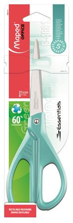 Office scissors, 21 cm, MAPED "Essentials Green", turquoise blue