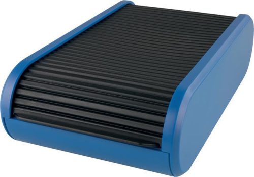 Name tag holder, 300 pcs, hinged, lying, HELIT "Linear", blue