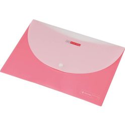   Irattartó tasak, A4, PP, patentos, két zsebes, 200 mikron, PANTA PLAST, pasztell rózsaszín