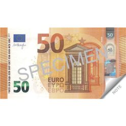   Jegyzettömb, 70 lap, 104x57 mm, PANTA PLAST "50 Euro"