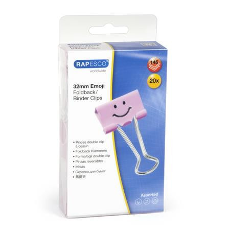 Binder clip, 32 mm, "Fun", RAPESCO, light pink