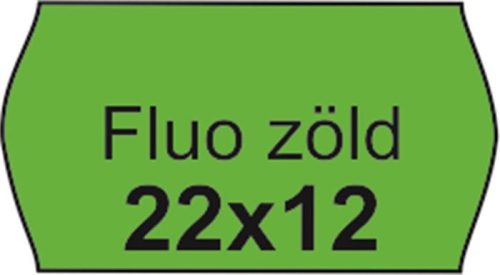 Pricing tape, 22x12 FLUO green