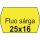 Pricing tape, 25x16 FLUO lemon