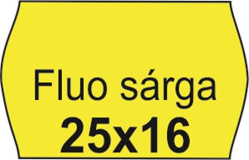 Pricing tape, 25x16 FLUO lemon
