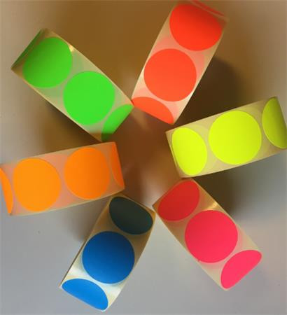 Label, 38 mm round, 1000 labels/roll, pink