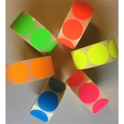 Label, 38 mm round, 1000 labels/roll, lemon yellow