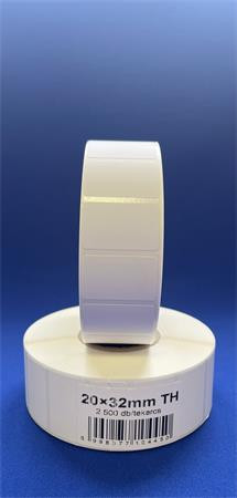 Label, thermal, 20x32 mm, 2500 labels/roll, white