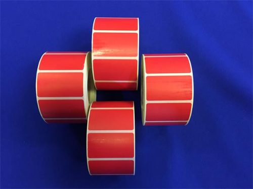Label, thermal, 25x45 mm, 1000 labels/roll, red