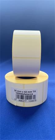 Label, thermal, 35x42 mm, 1000 labels/roll, white