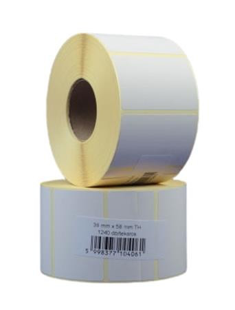Label, thermal, BIZERBA weighing label, 38x58 mm, 1240 labels/roll