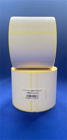 Label, thermal, 50x75 mm, 1000 labels/roll, white