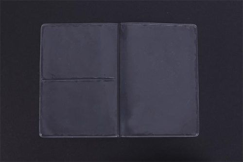 Passport holder, split case, PVC, transparent