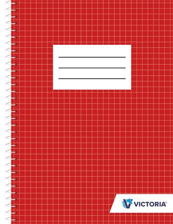 Spiral notebook, A5, checkered, 70 pages, VICTORIA PAPER