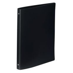   Gyűrűs könyv, 4 gyűrű, 25 mm, A4, PP, VIQUEL "Essentiel", fekete