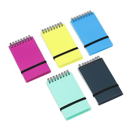 Spiral notebook, 75x125 mm, lined, VIQUEL "Propyglass Mini", mixed colours