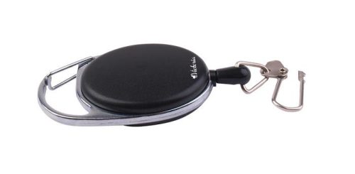 Identity card holder, pull-out, with carabiner, VICTORIA OFFICE, black