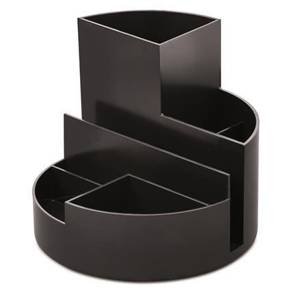Pencil holder, recycled, MAUL "Roundbox", black