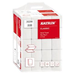   Kéztörlő, Z hajtogatott, 2 rétegű, 200 lap, KATRIN, fehér
