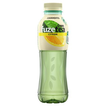 Soft drink, non-carbonated, 0,5 l, FUZETEA ZERO, green tea lemon
