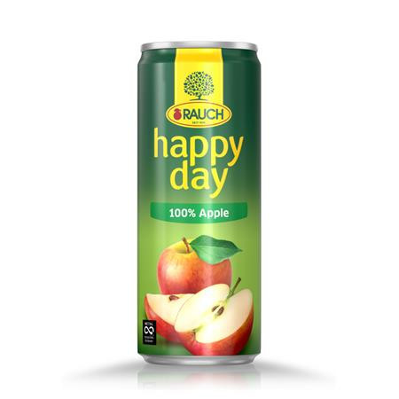Juice, 100%, 0.33 l, in a can, RAUCH "Happy day", Apple