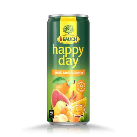 Juice, 100%, 0.33 l, in a can, RAUCH "Happy day", Multivitamin