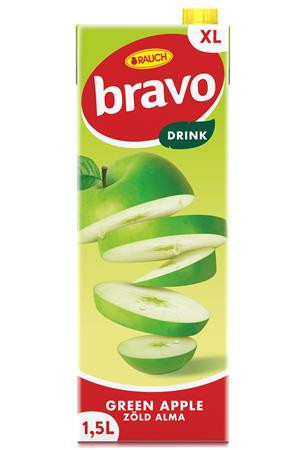 Fruit drink, 12%, 1.5 l, RAUCH "Bravo", green apple