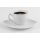 Coffee cup + saucer, ROTBERG, white, 25cl, set of 6, "Quadrate"