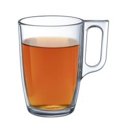   Üvegpohár, füllel, 6 db-os szett, 40 cl, "CoffeeTime"