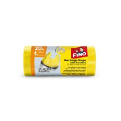   Szemeteszsák, köthető füles, 20 l, 30 db, FINO "Smart handles"