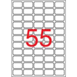   Label, universal, 36.8x23.8 mm, removable, rounded heel, APLI, 5500 labels per pack