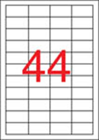 Label, universal, 48.5x25.4 mm, removable, APLI, 4400 labels per pack